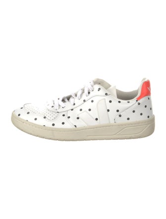 Veja Leather Polka Dot Print Sneakers