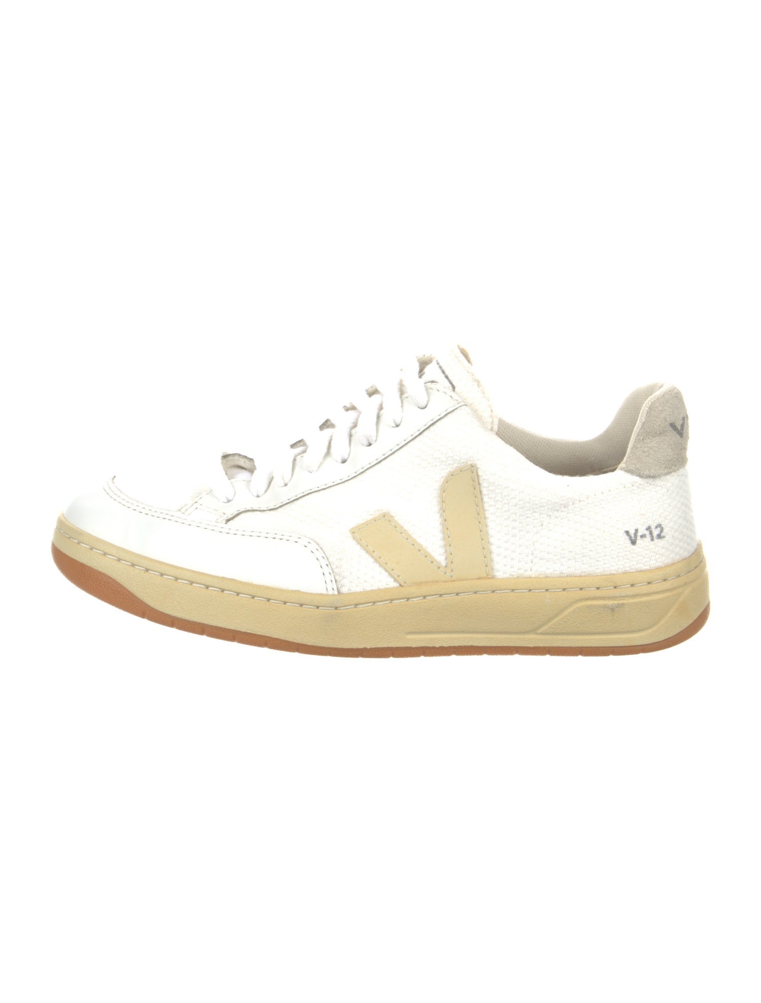 Veja Leather Colorblock Pattern Sneakers