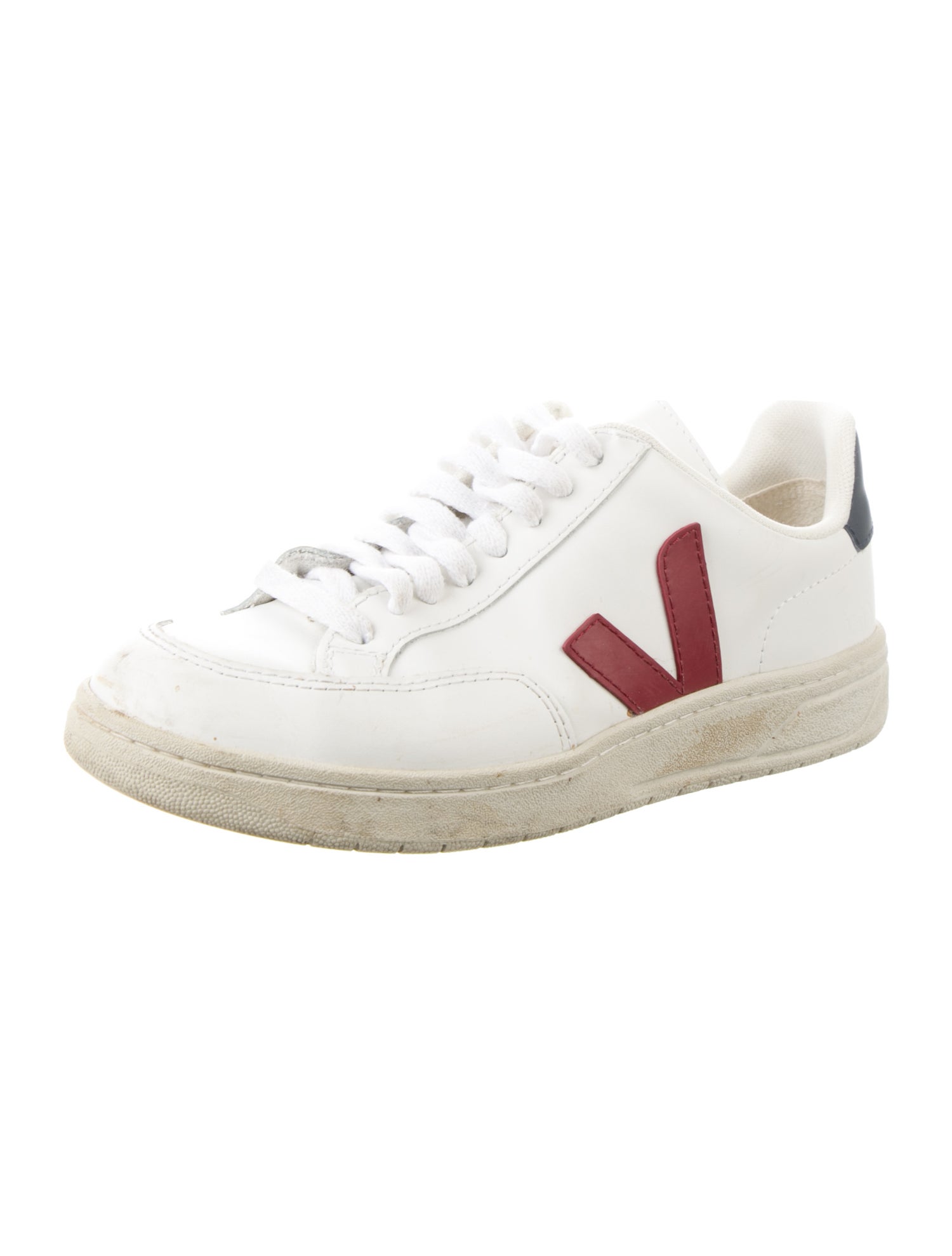 Veja Leather Colorblock Pattern Sneakers