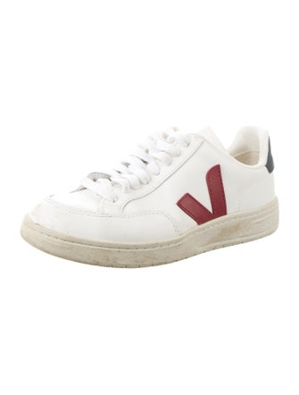 Veja Leather Colorblock Pattern Sneakers