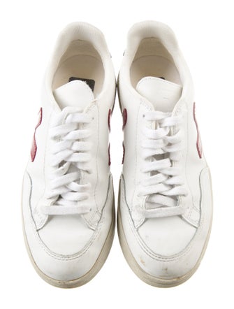 Veja Leather Colorblock Pattern Sneakers