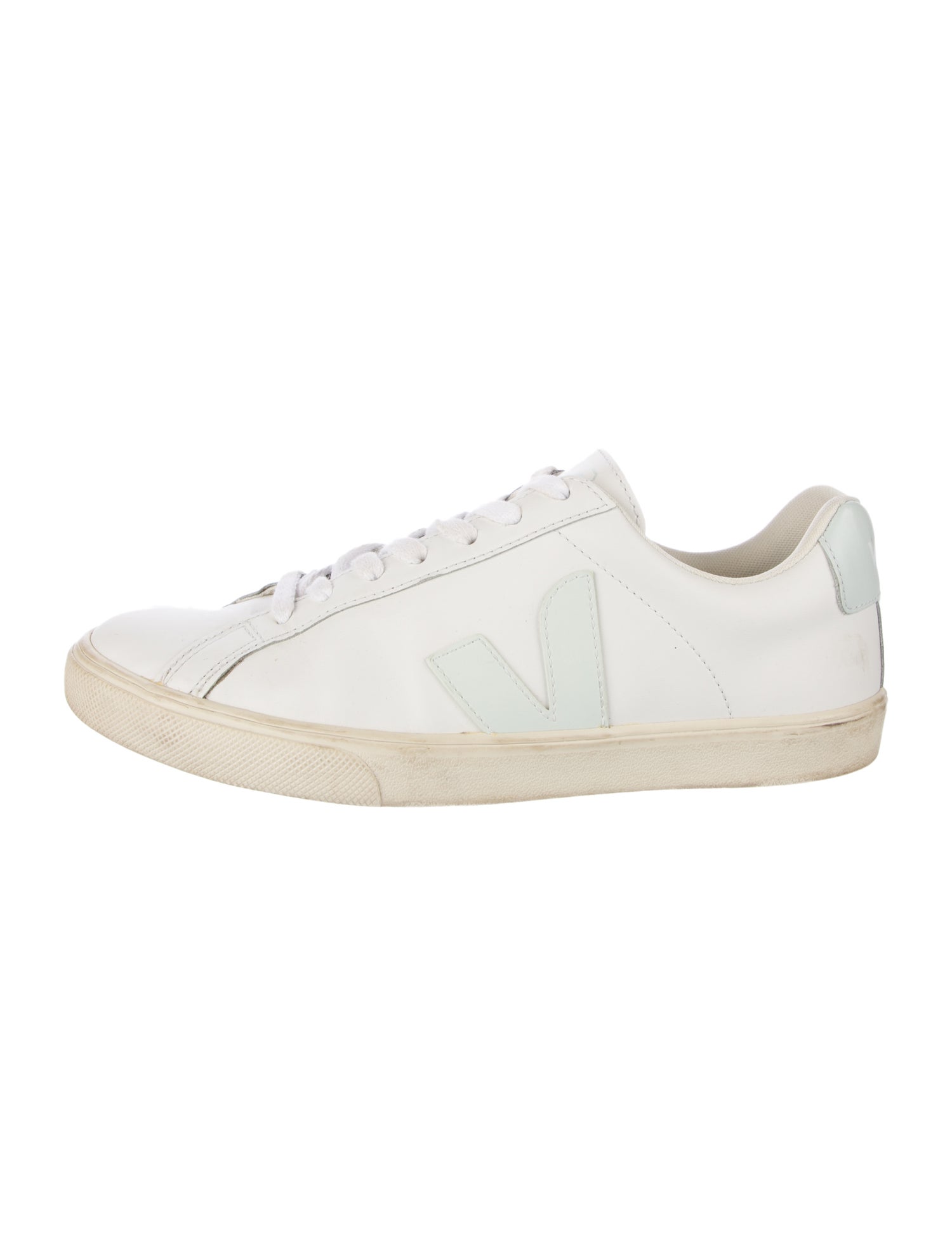 Veja Leather Colorblock Pattern Sneakers