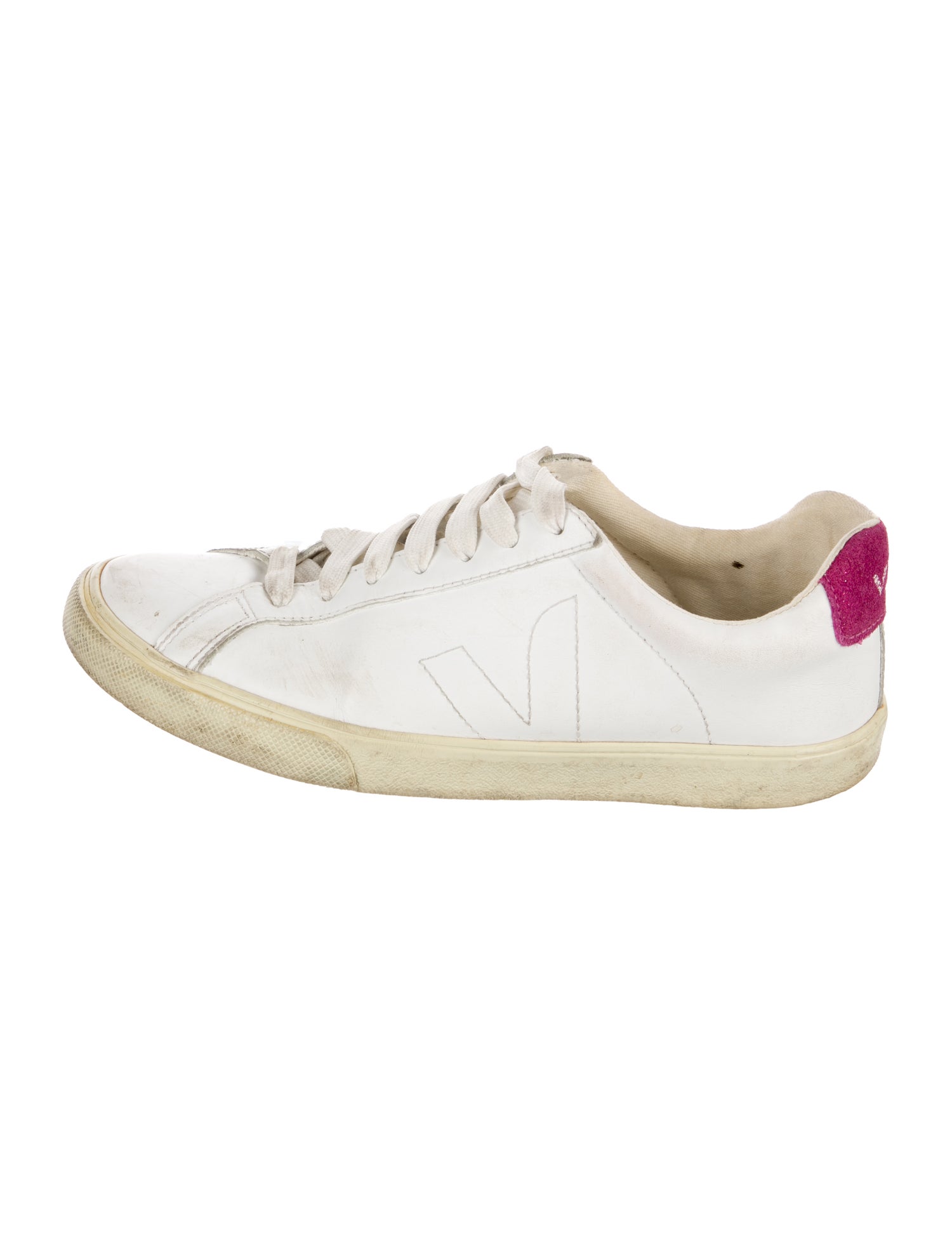 Veja Leather Colorblock Pattern Sneakers