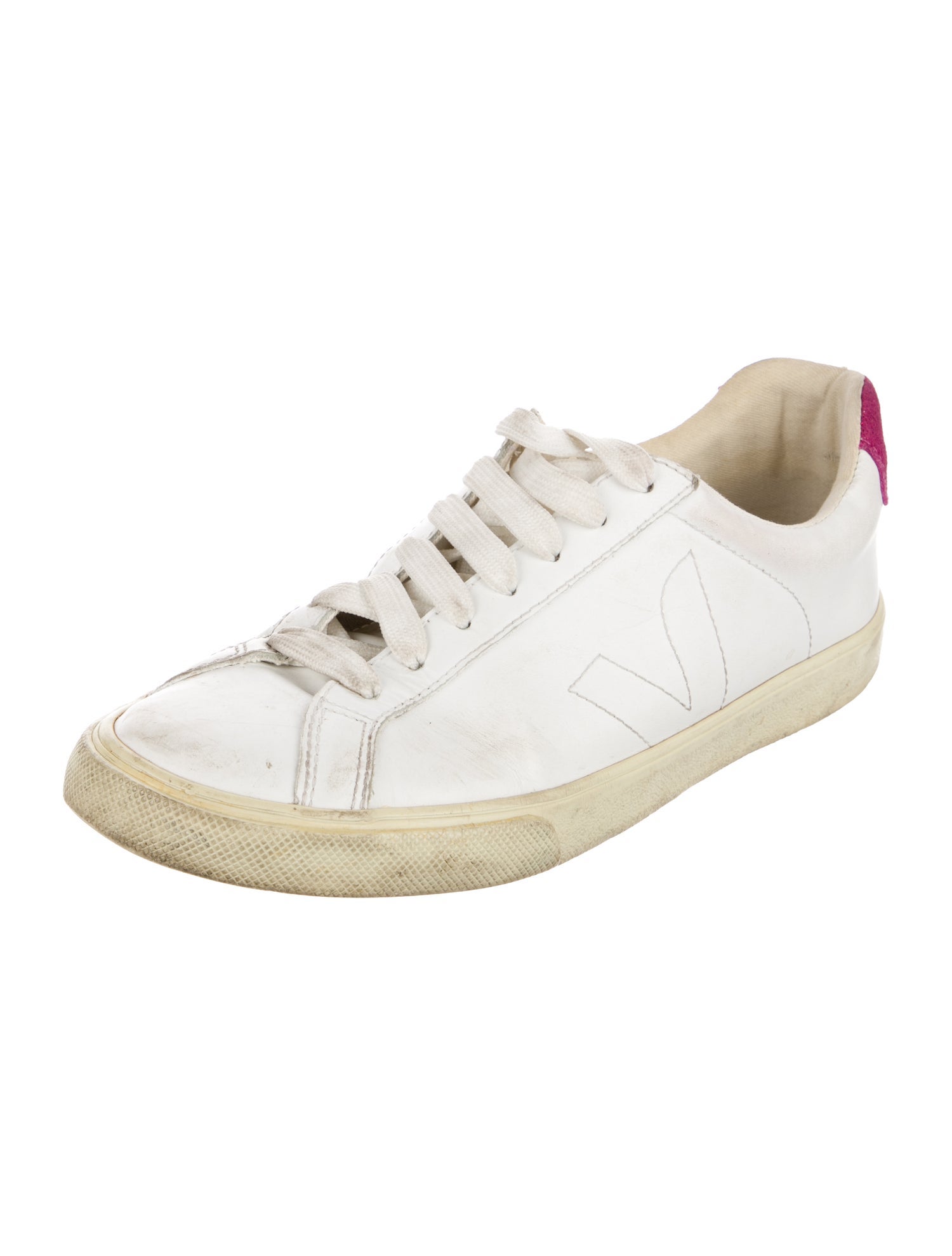 Veja Leather Colorblock Pattern Sneakers