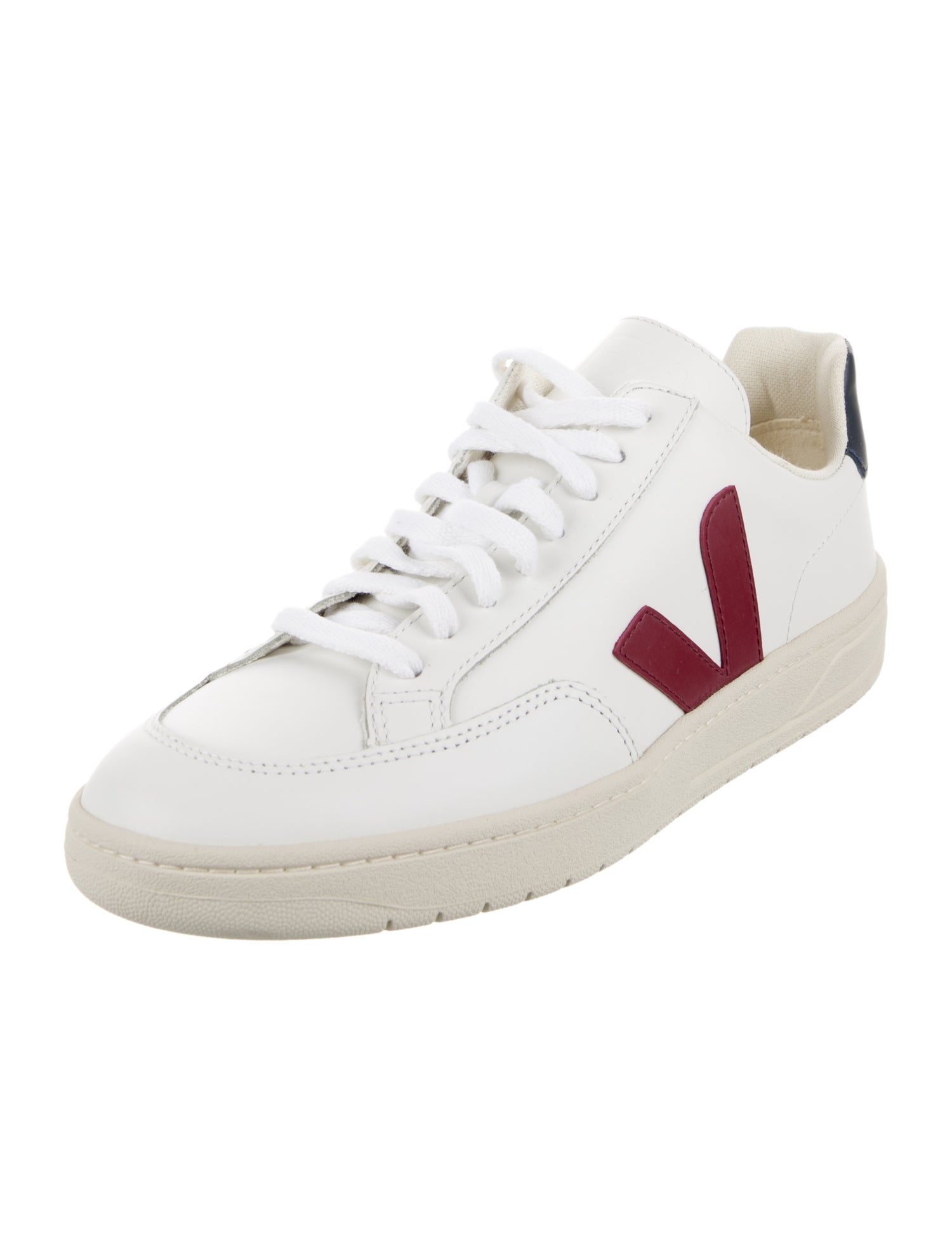 Veja Leather Colorblock Pattern Sneakers