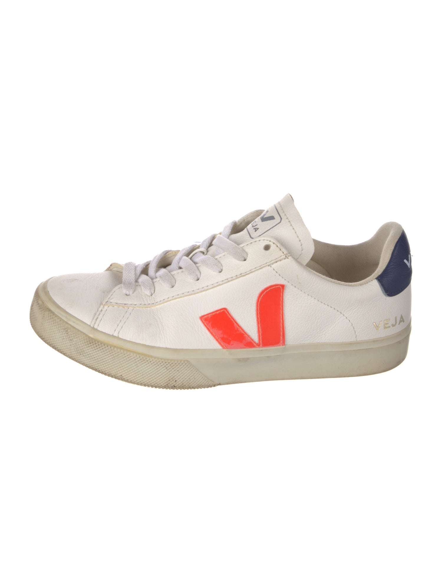 Veja Leather Colorblock Pattern Sneakers