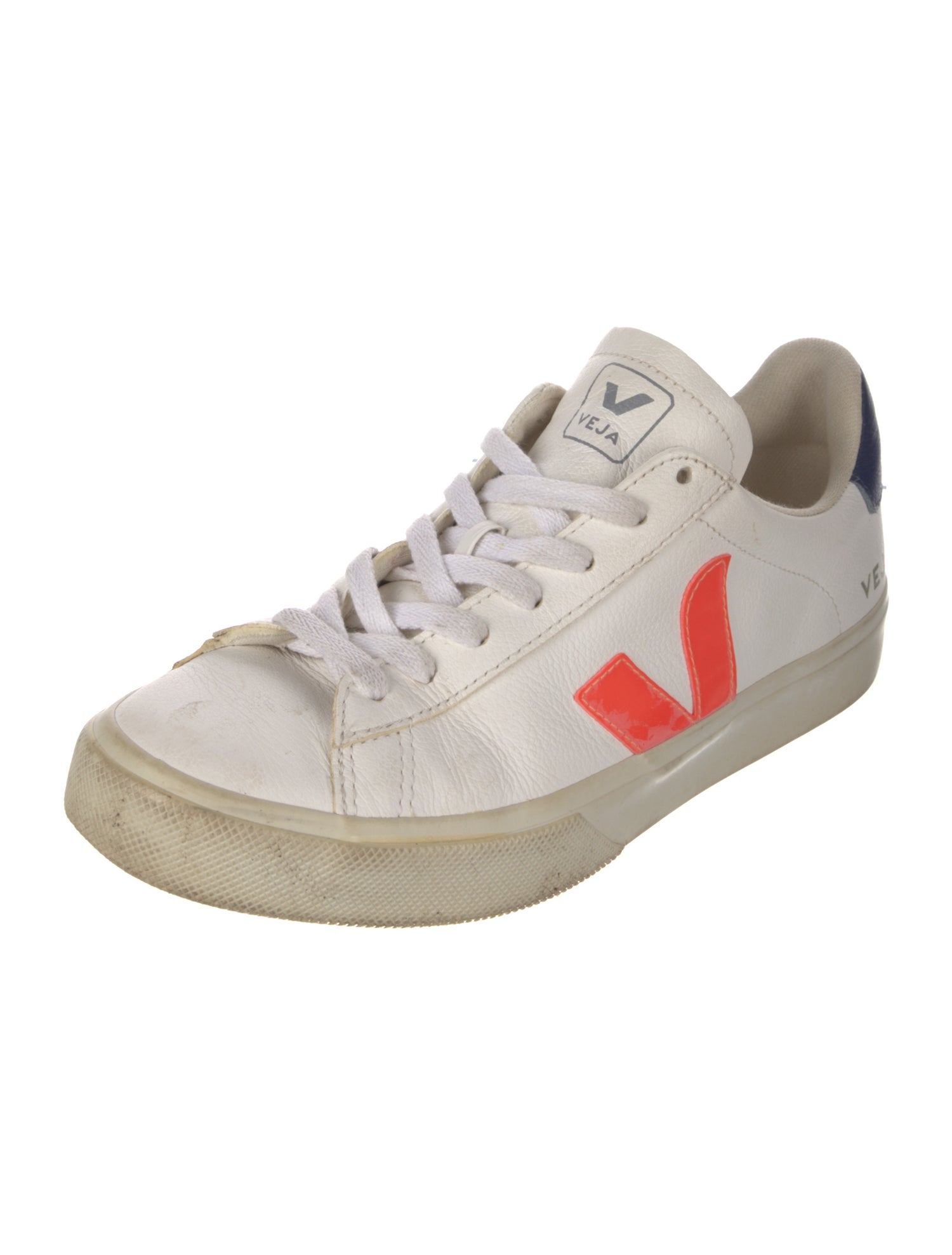 Veja Leather Colorblock Pattern Sneakers