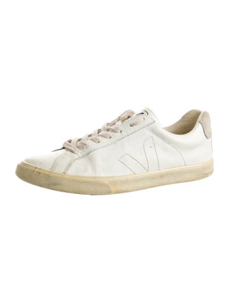 Veja Leather Colorblock Pattern Sneakers