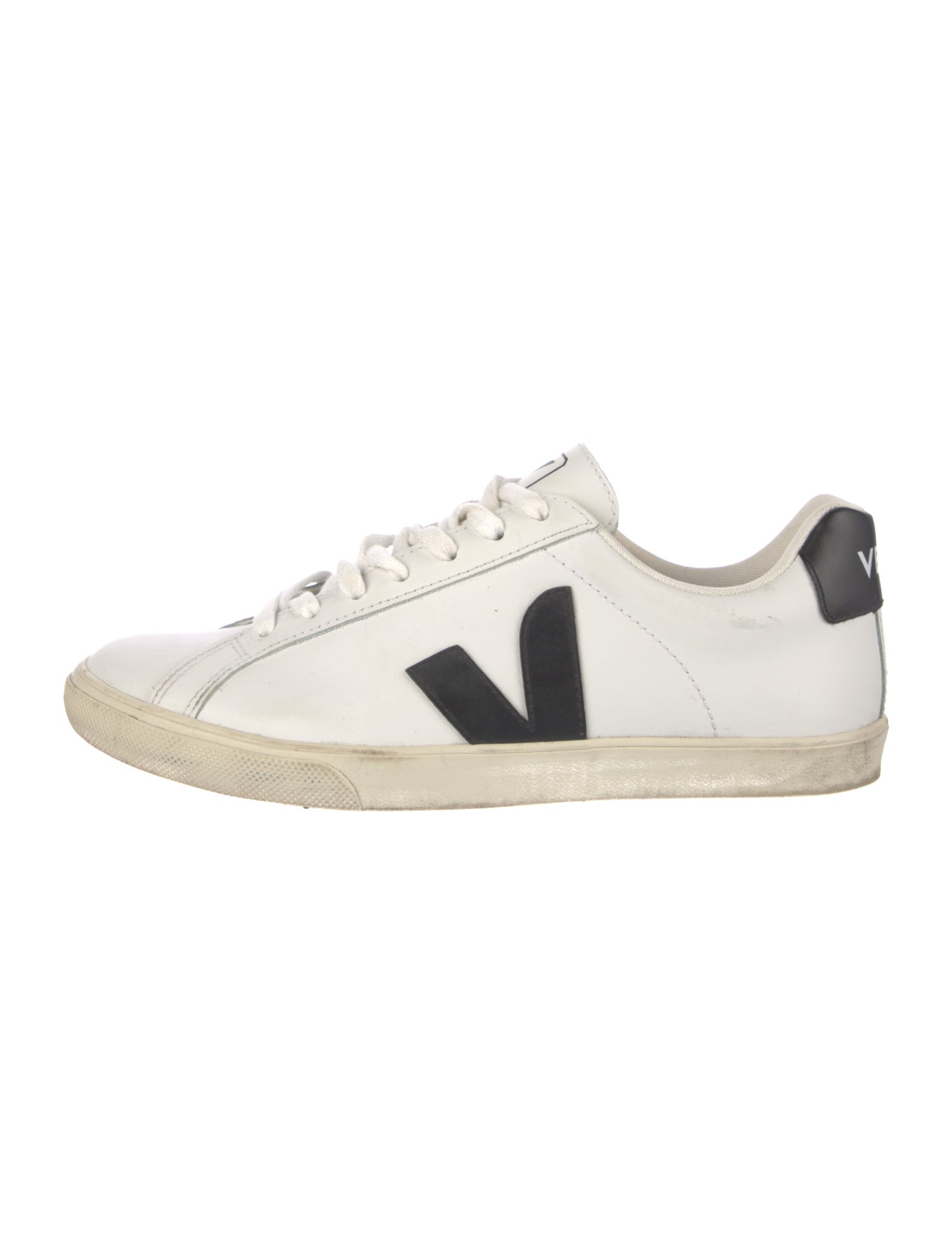 Veja Leather Colorblock Pattern Sneakers