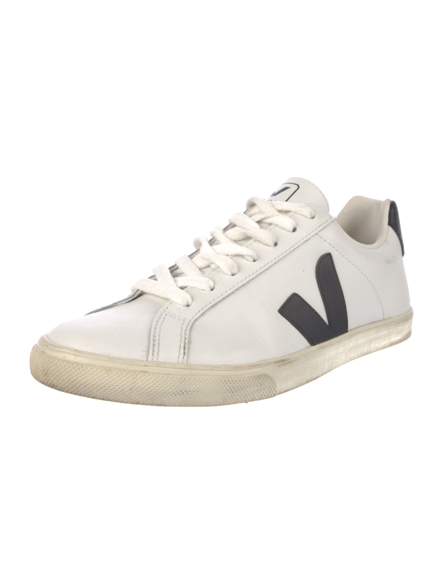 Veja Leather Colorblock Pattern Sneakers