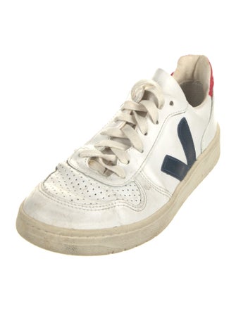 Veja Leather Colorblock Pattern Sneakers