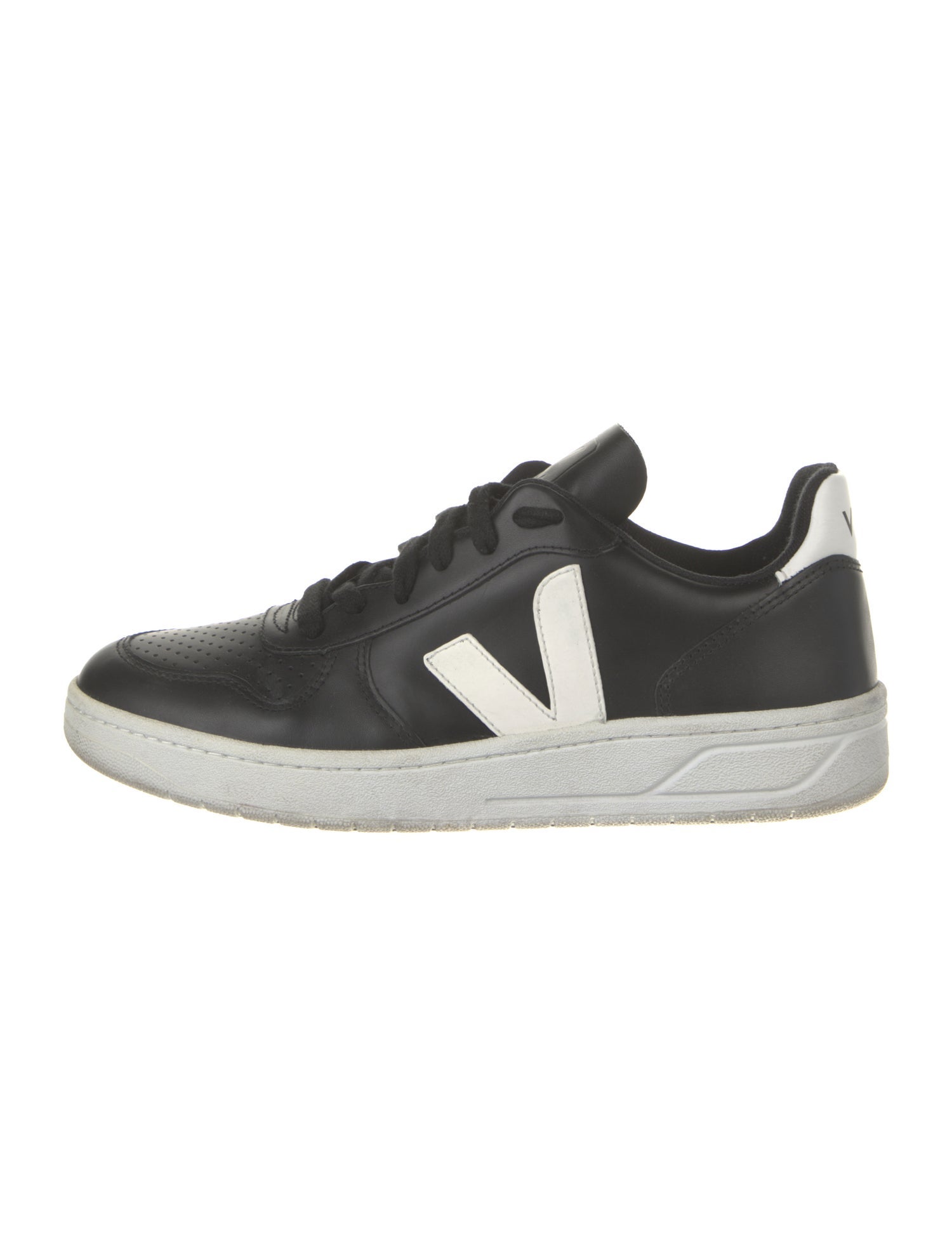 Veja Leather Colorblock Pattern Sneakers