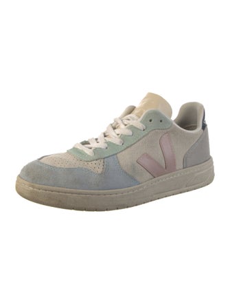 Veja Suede Colorblock Pattern Sneakers