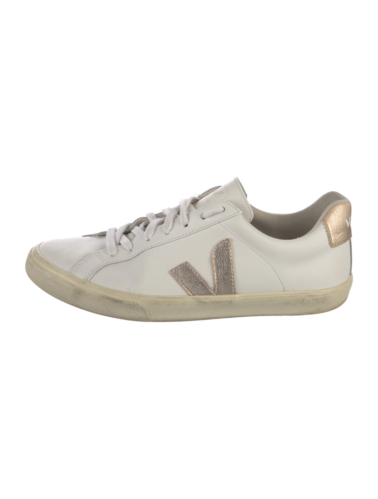 Veja Leather Colorblock Pattern Sneakers