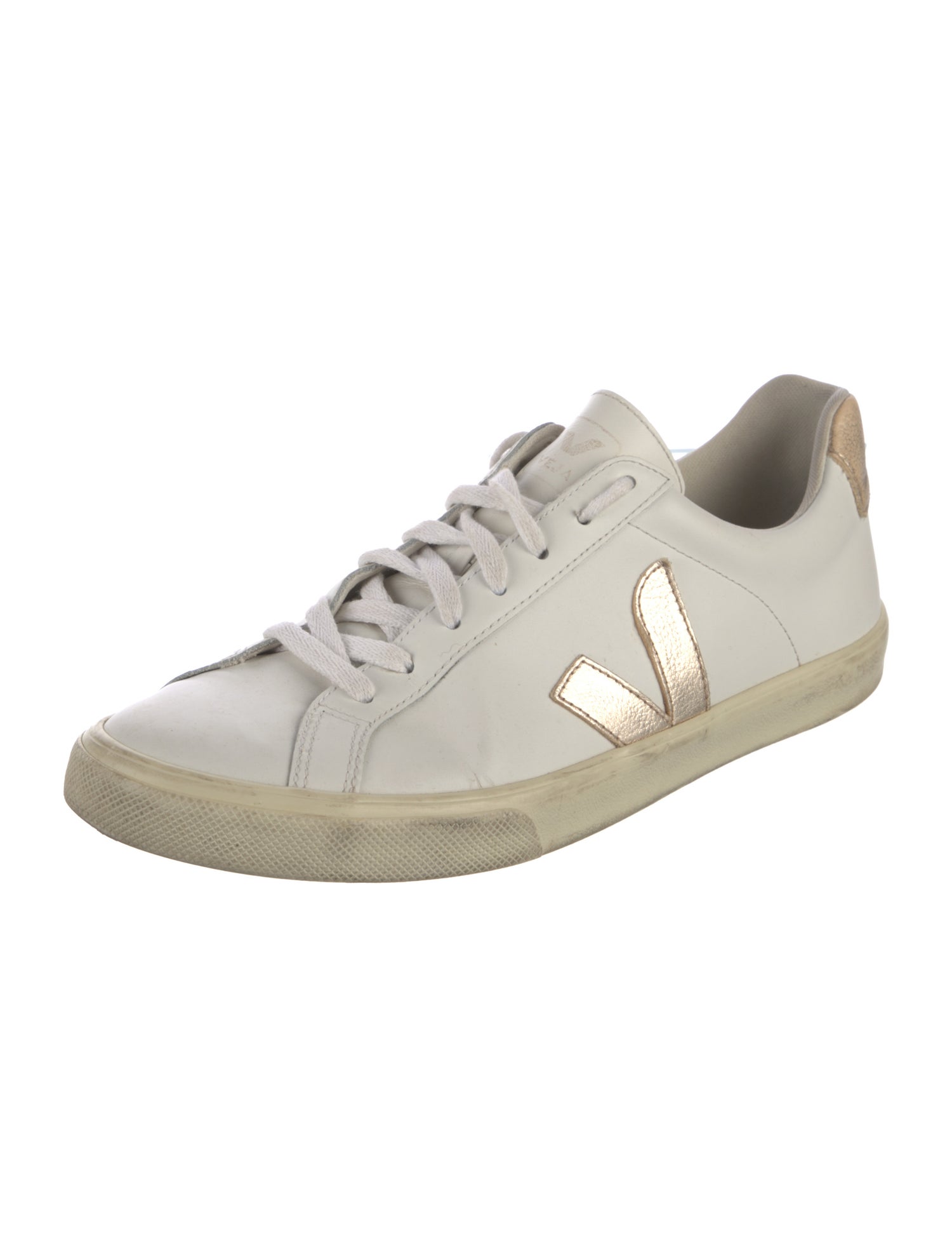 Veja Leather Colorblock Pattern Sneakers