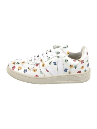 Veja Leather Floral Print Sneakers