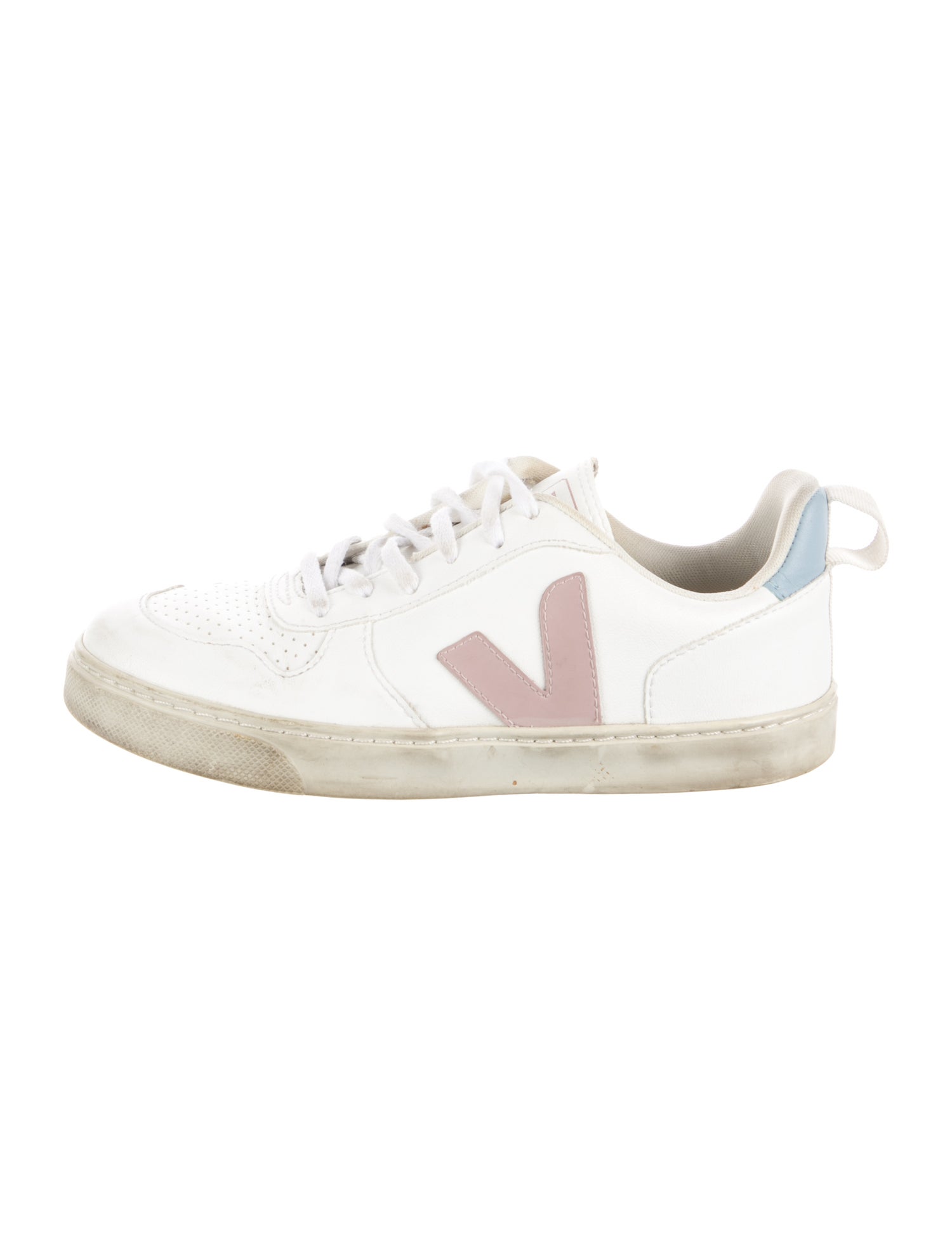 Veja Leather Colorblock Pattern Sneakers