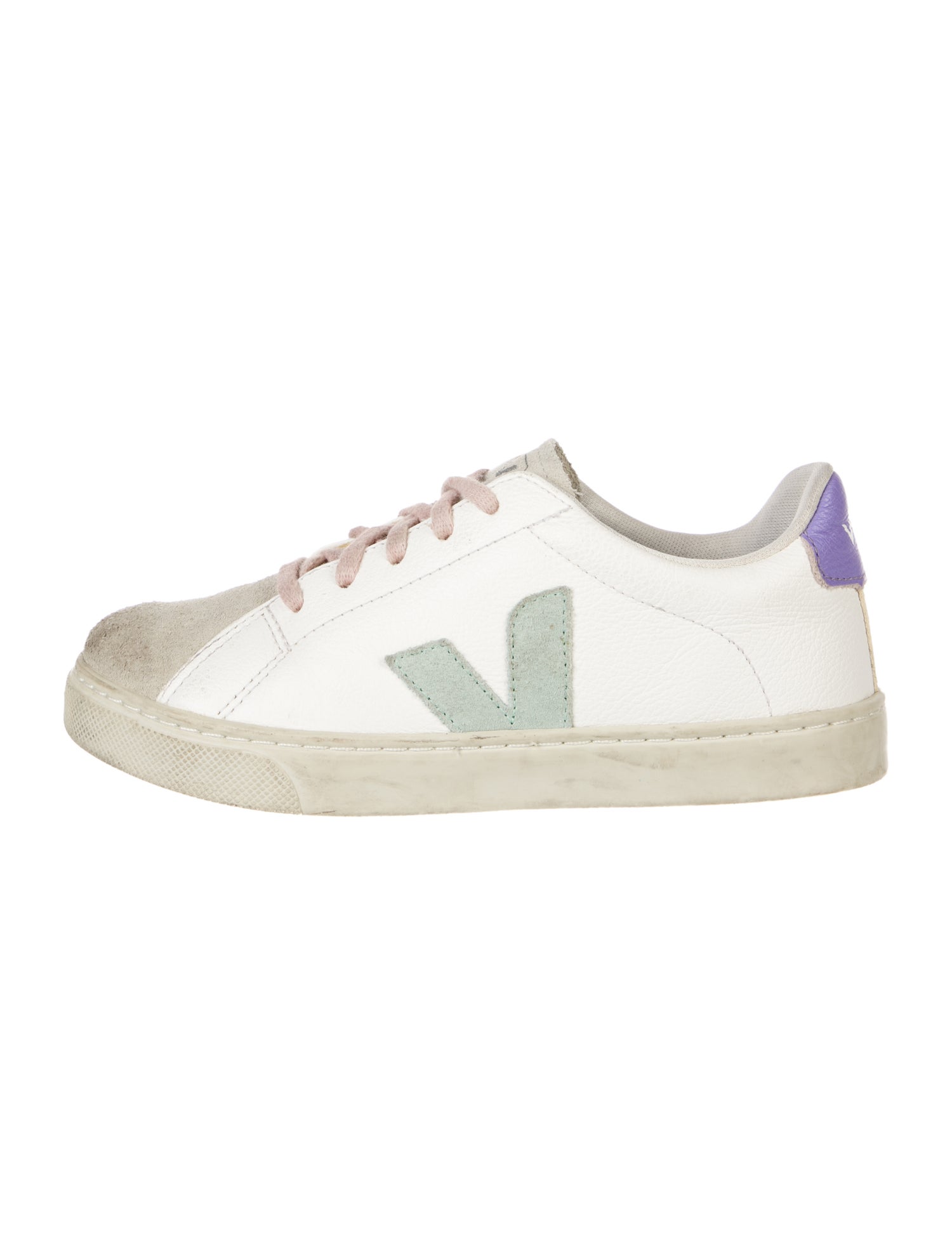 Veja Girls' Leather Low Top Sneakers