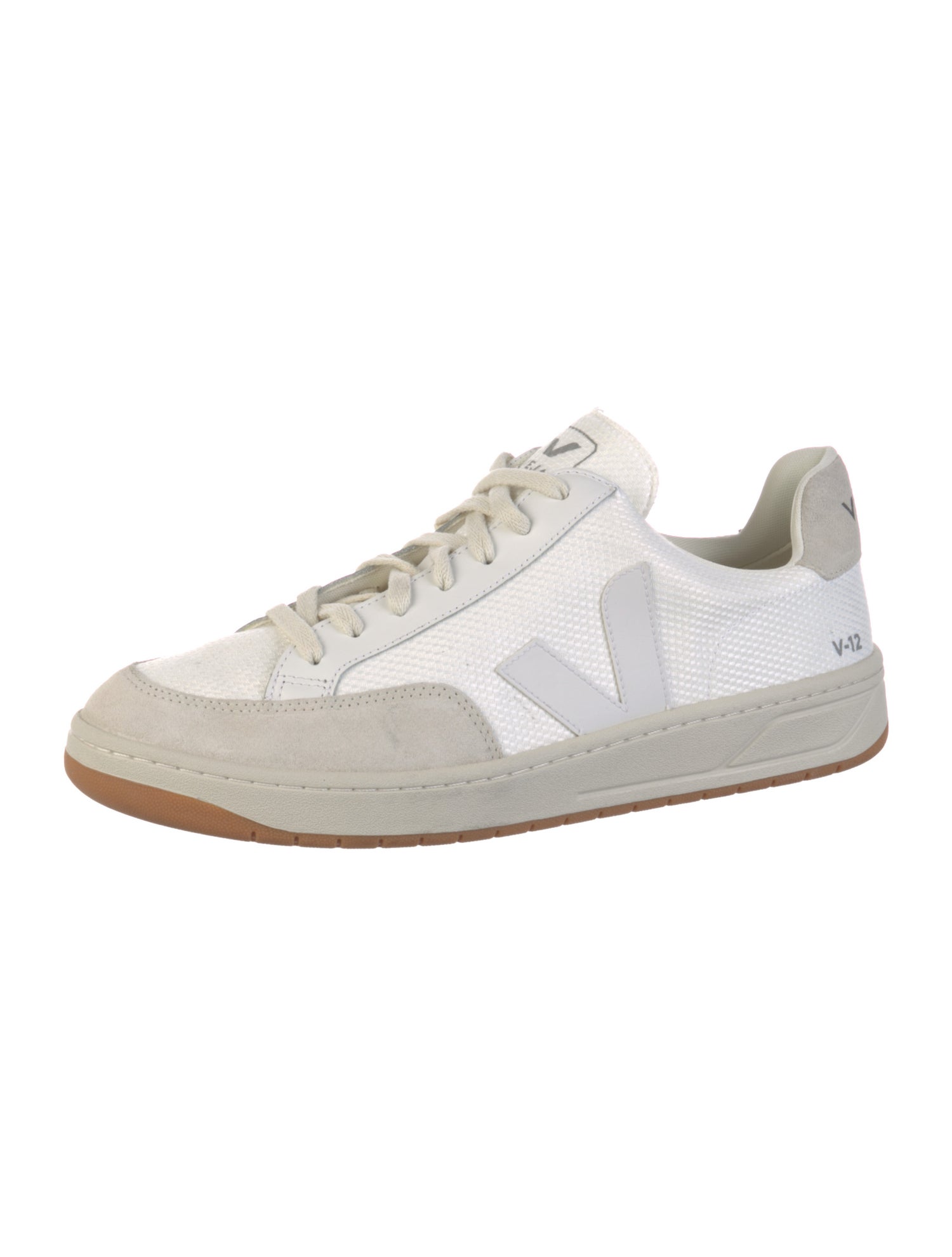 Veja Leather Colorblock Pattern Sneakers