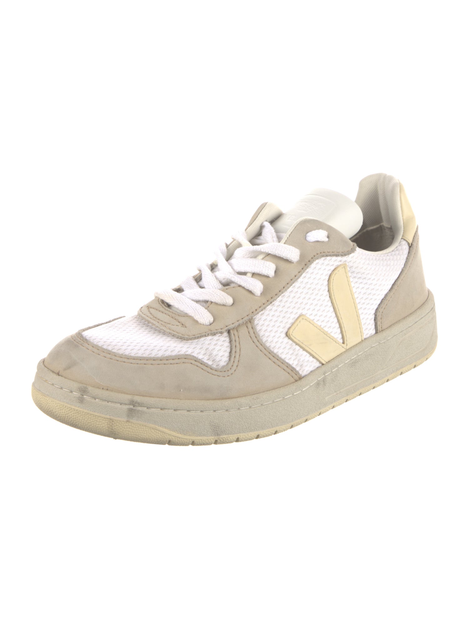 Veja Leather Colorblock Pattern Sneakers