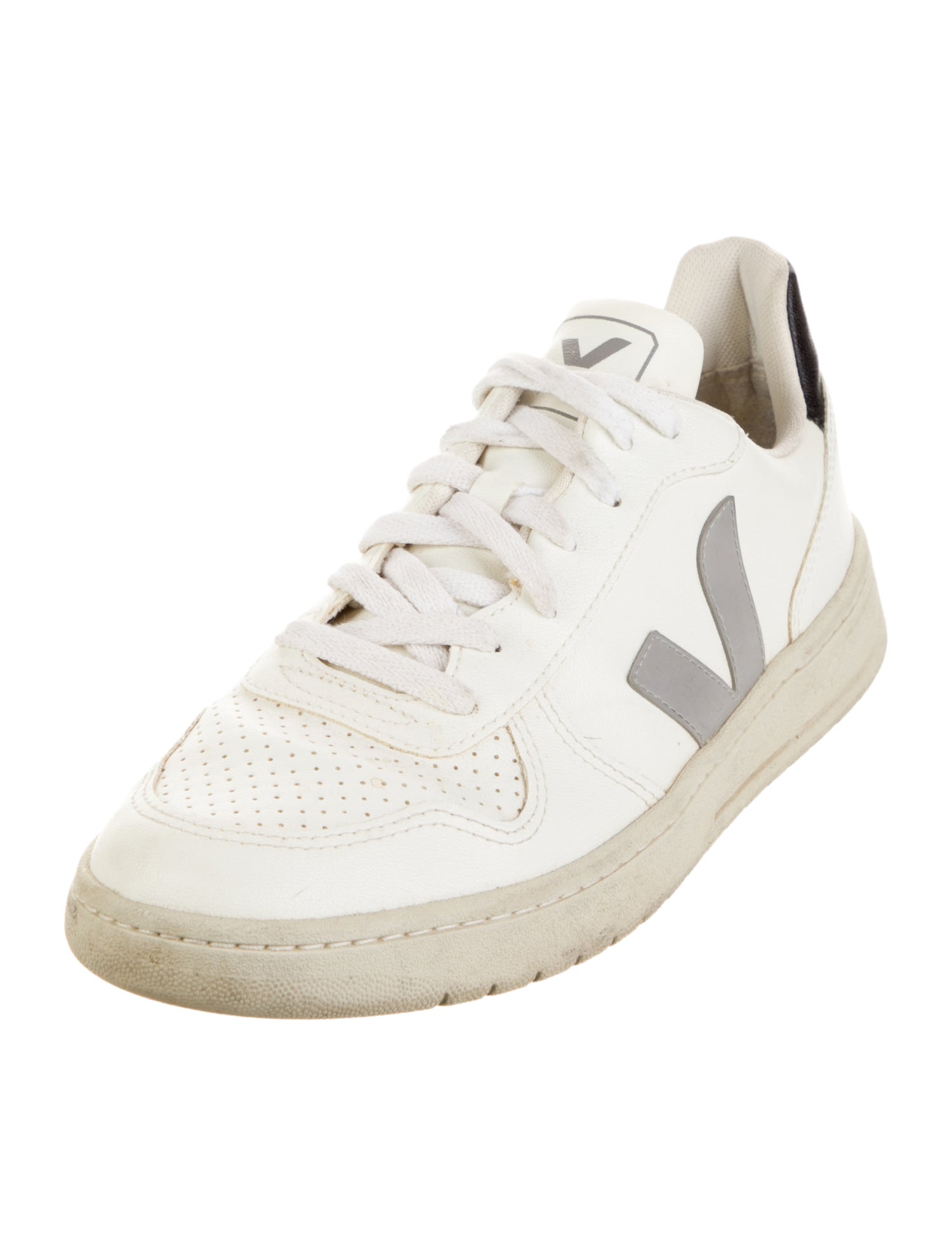 Veja Leather Lasercut Accents Sneakers