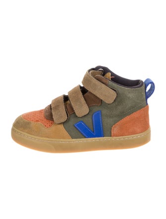 Veja Boys' High Top Velcro Suede Sneaker