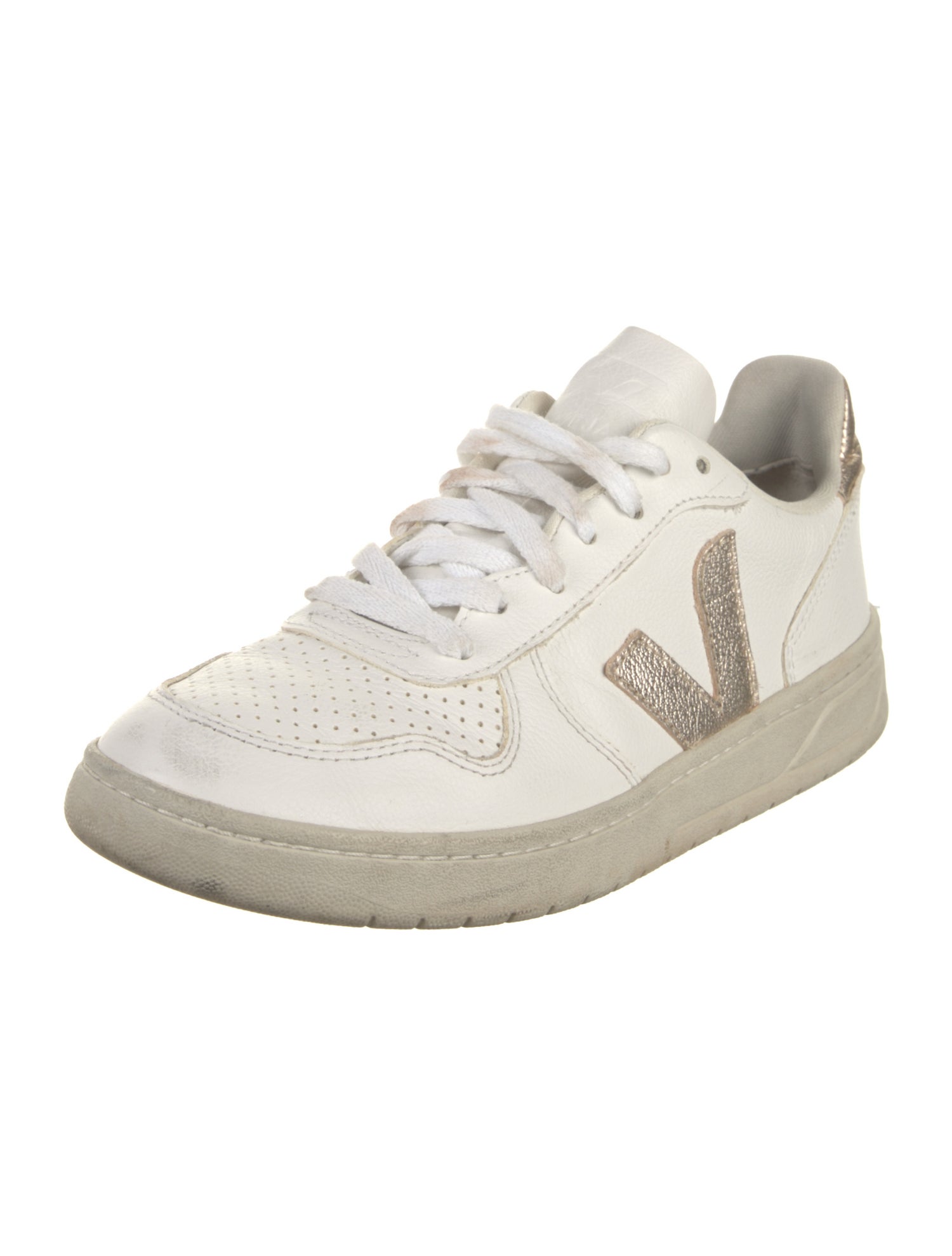 Veja Leather Leather Trim Embellishment Sneakers