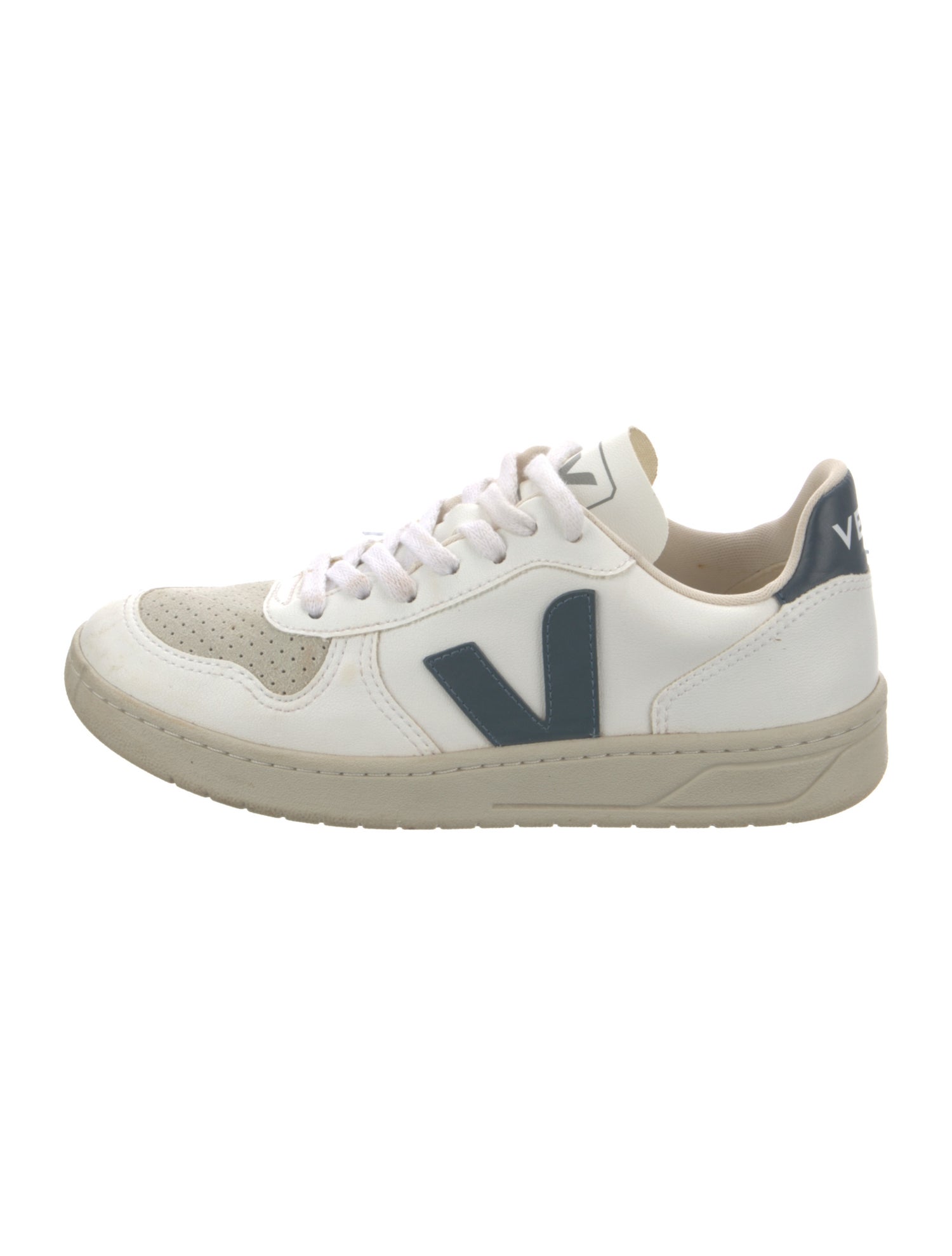 Veja Leather Colorblock Pattern Sneakers