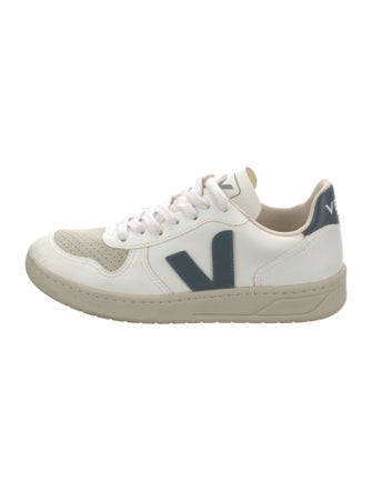 Veja Leather Colorblock Pattern Sneakers