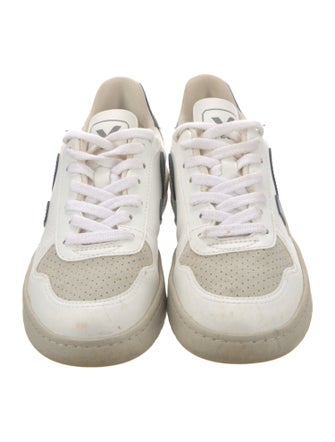 Veja Leather Colorblock Pattern Sneakers