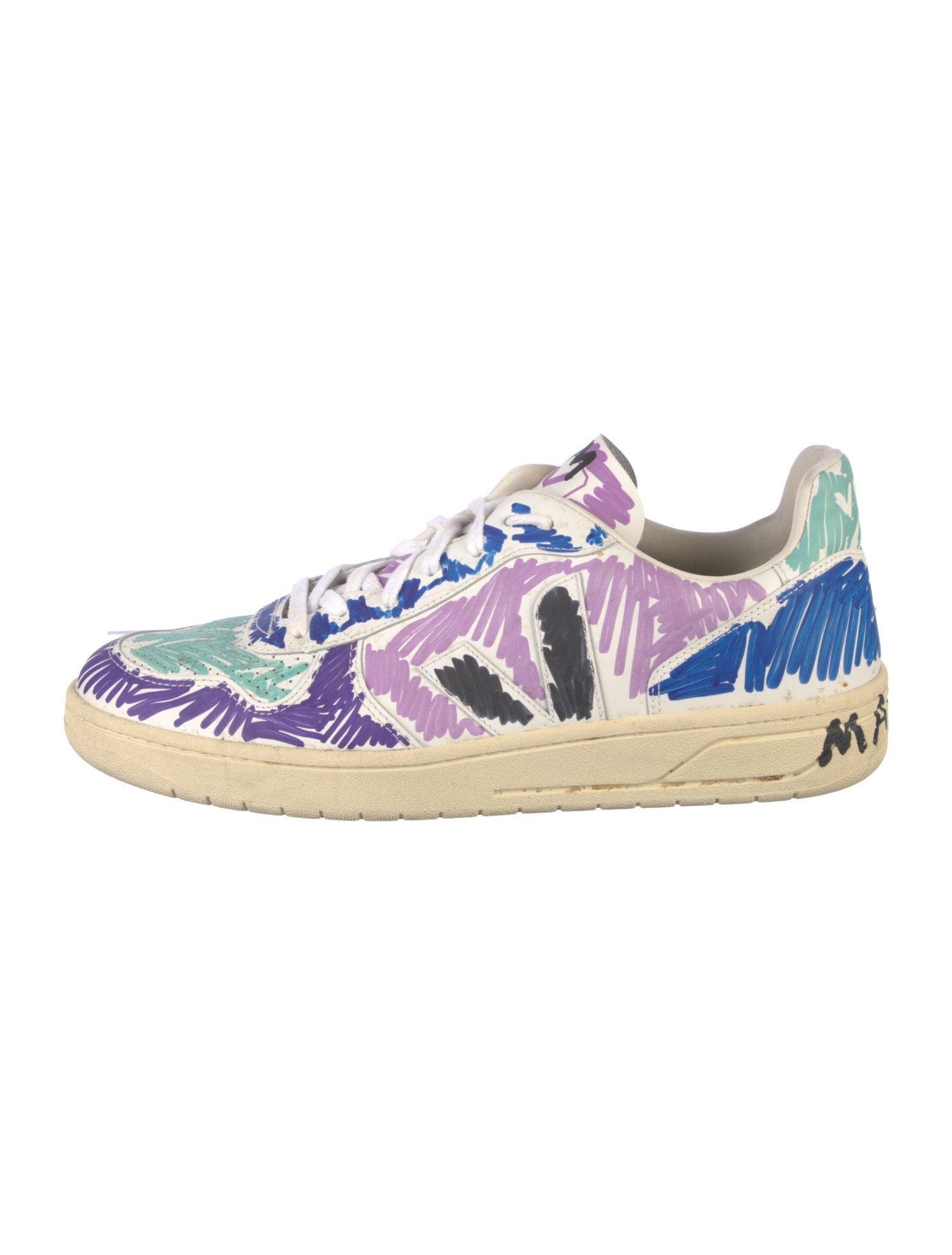 Veja x Marni Leather Printed Sneakers