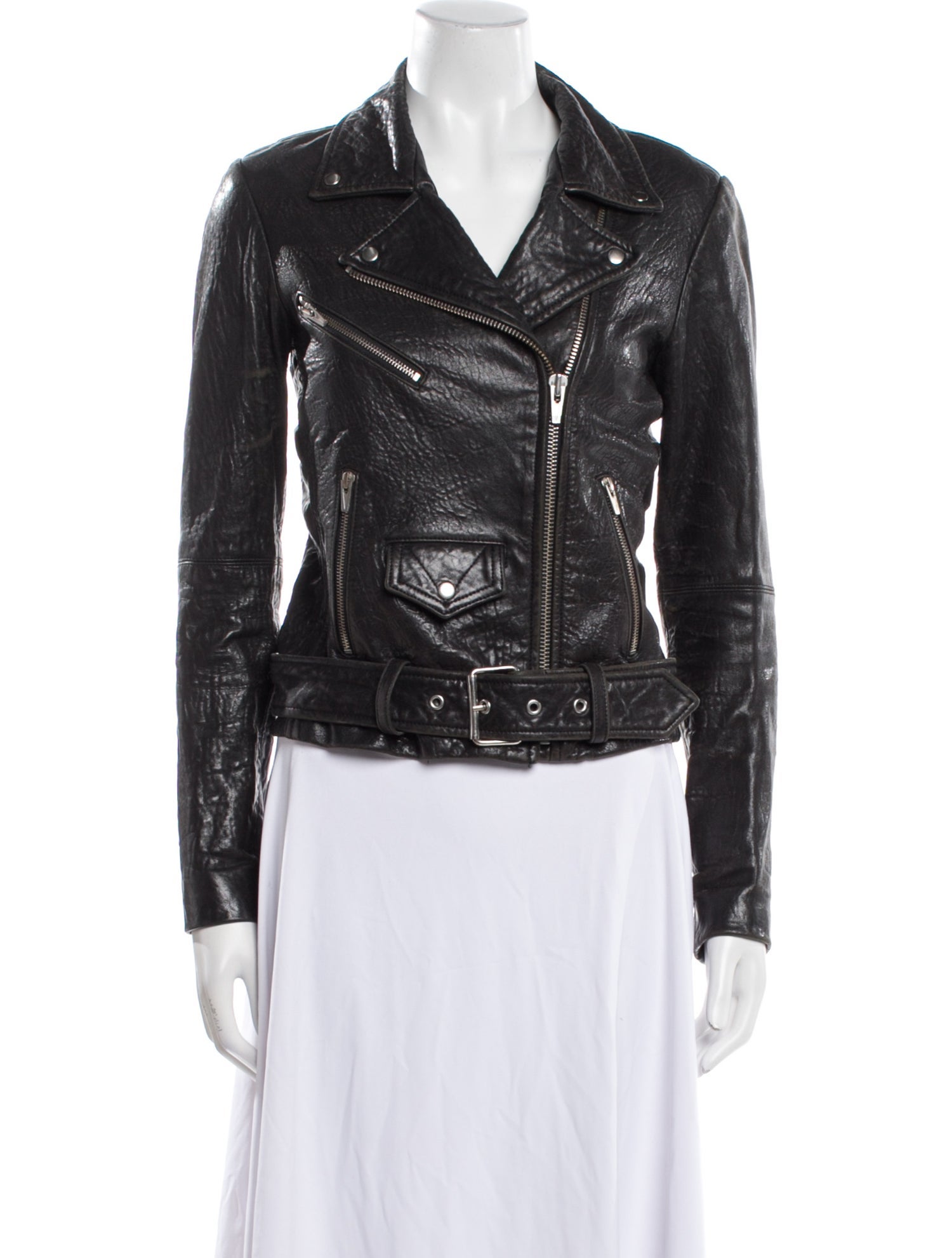 Veja Leather Biker Jacket