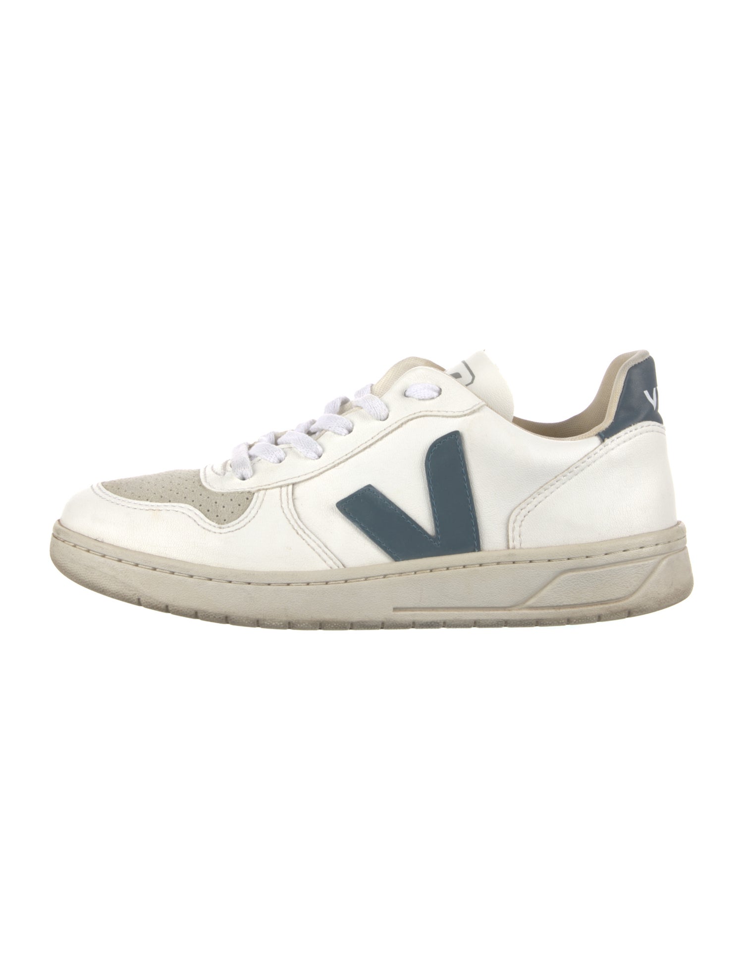 Veja Leather Colorblock Pattern Sneakers