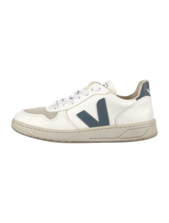 Veja Leather Colorblock Pattern Sneakers