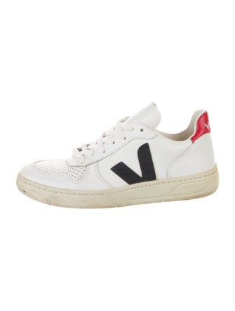 Veja Leather Colorblock Pattern Sneakers
