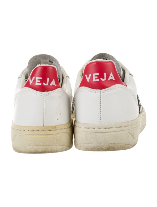 Veja Leather Colorblock Pattern Sneakers