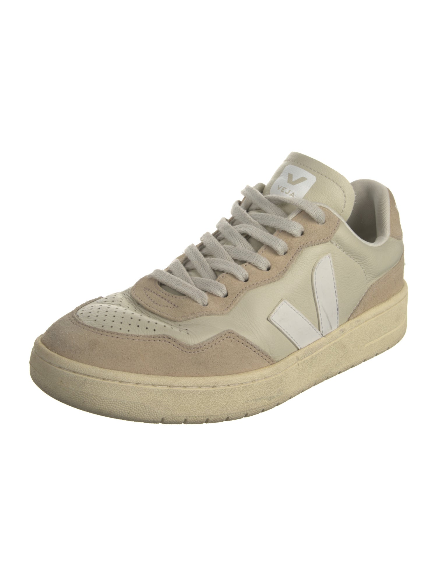 Veja Leather Colorblock Pattern Sneakers