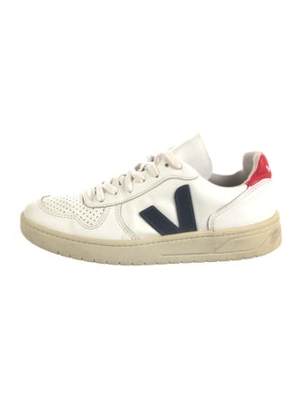 Veja Leather Colorblock Pattern Sneakers