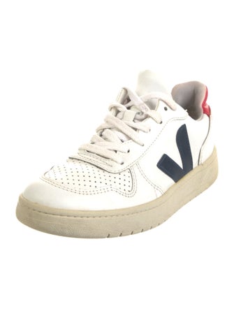 Veja Leather Colorblock Pattern Sneakers