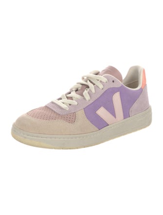 Veja Suede Colorblock Pattern Sneakers