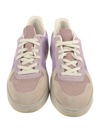 Veja Suede Colorblock Pattern Sneakers