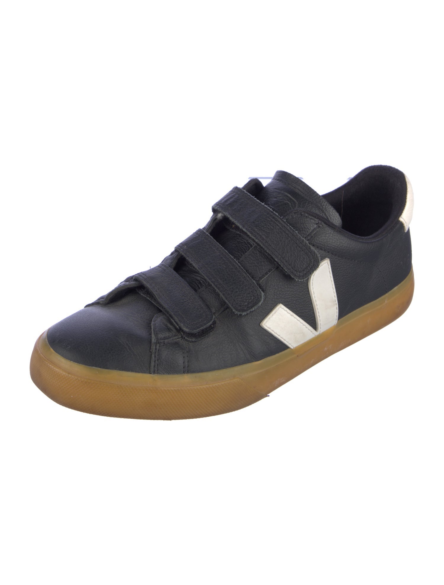 Veja Leather Colorblock Pattern Sneakers