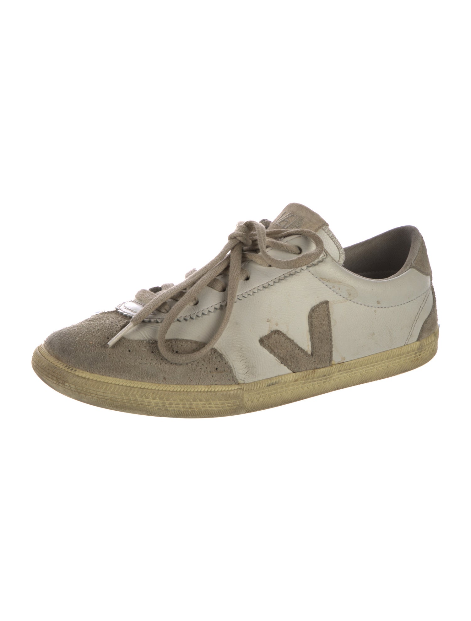Veja Leather Colorblock Pattern Sneakers