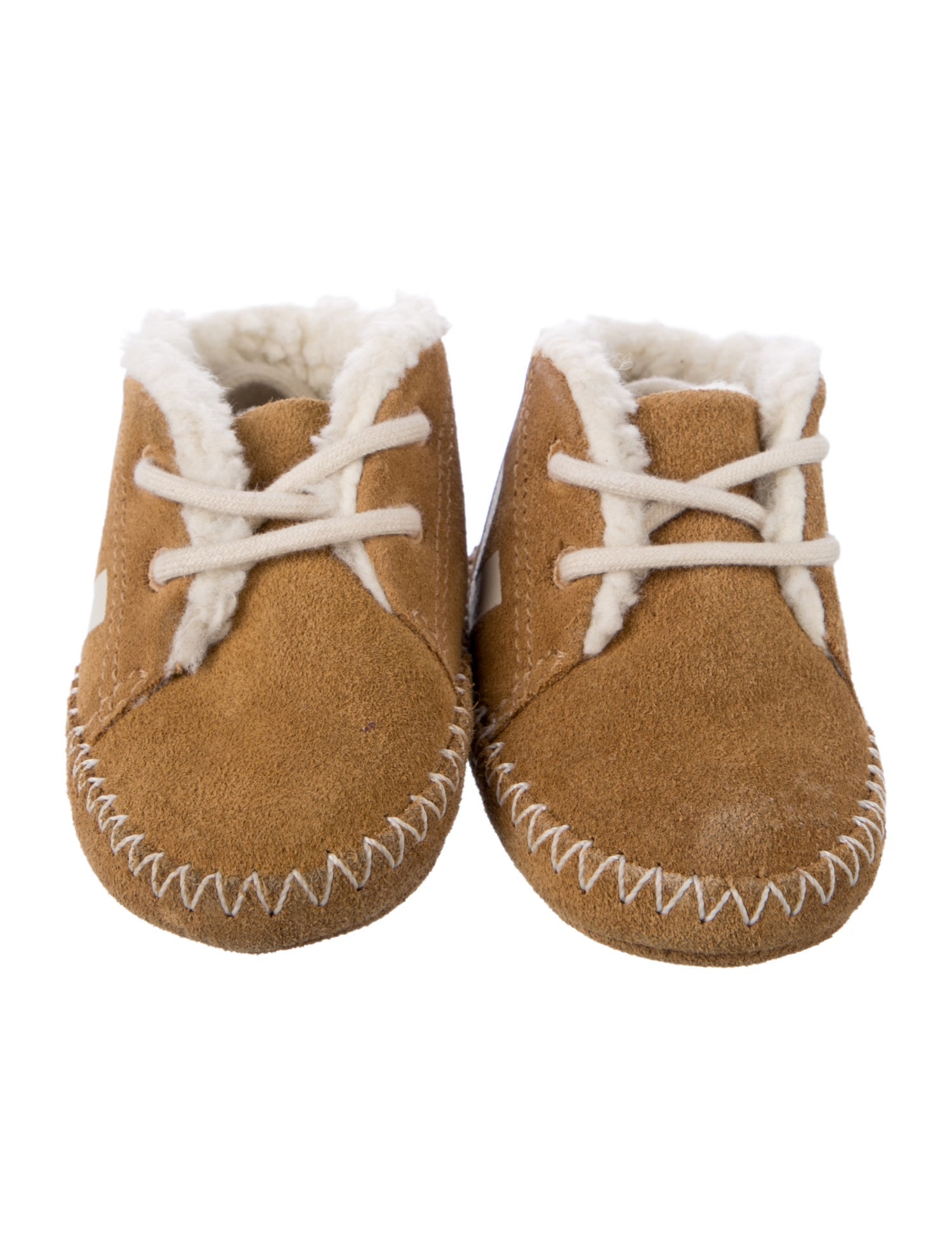 Veja Infant Girls Shearling Lined Lace Up Boots