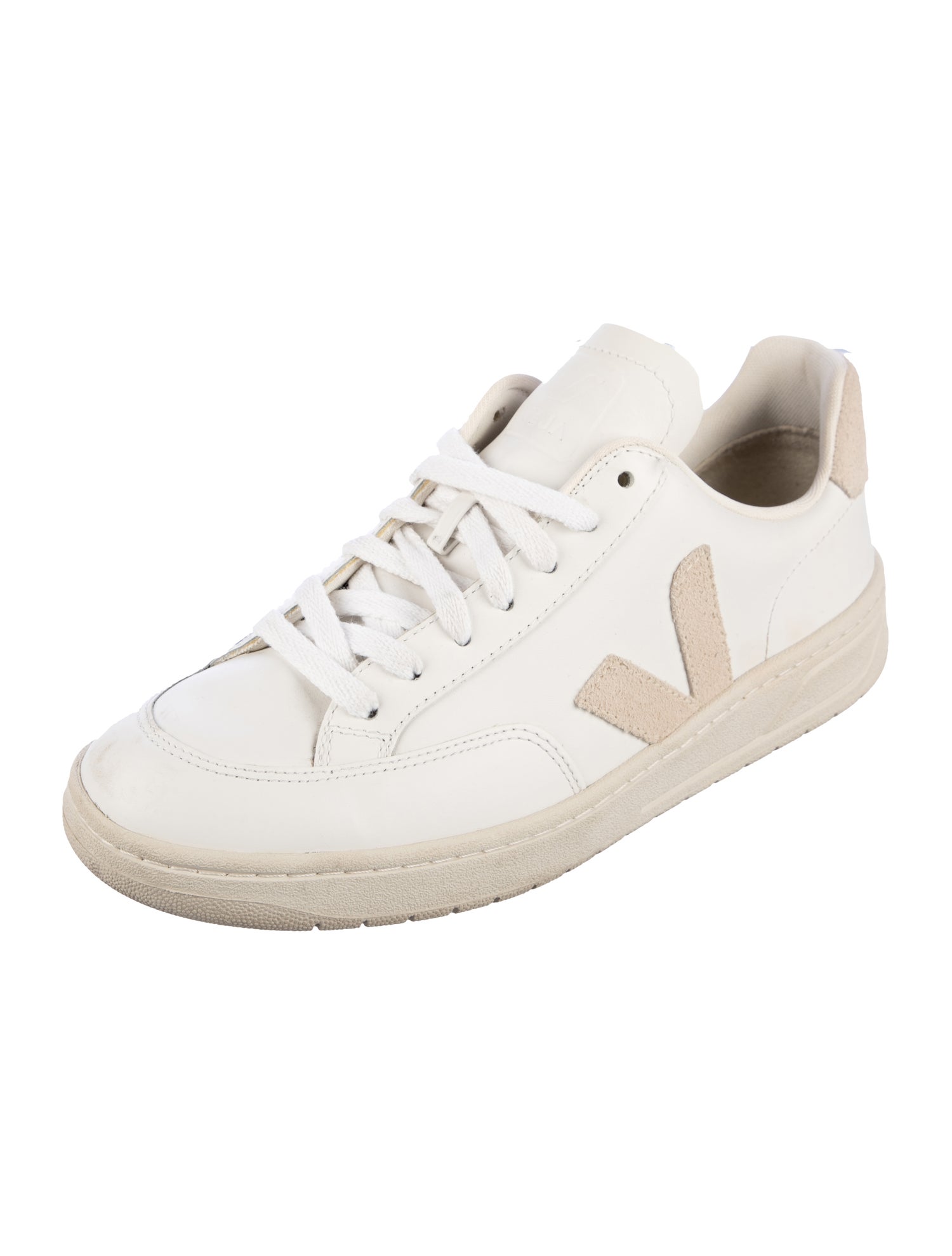 Veja Leather Colorblock Pattern Sneakers