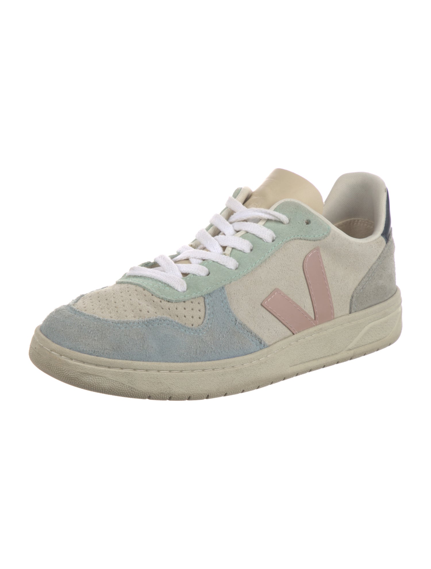 Veja Suede Colorblock Pattern Sneakers