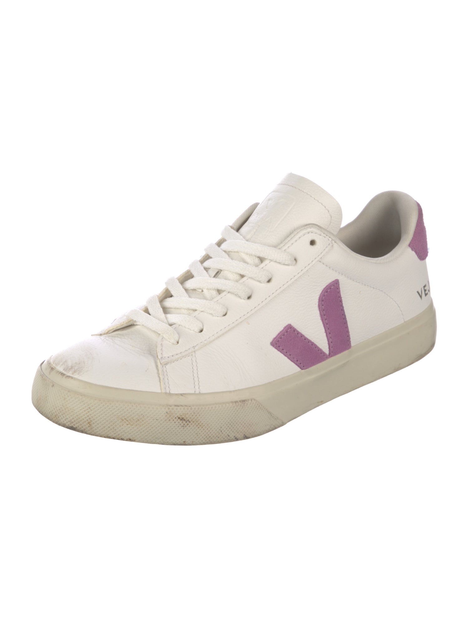Veja Leather Colorblock Pattern Sneakers