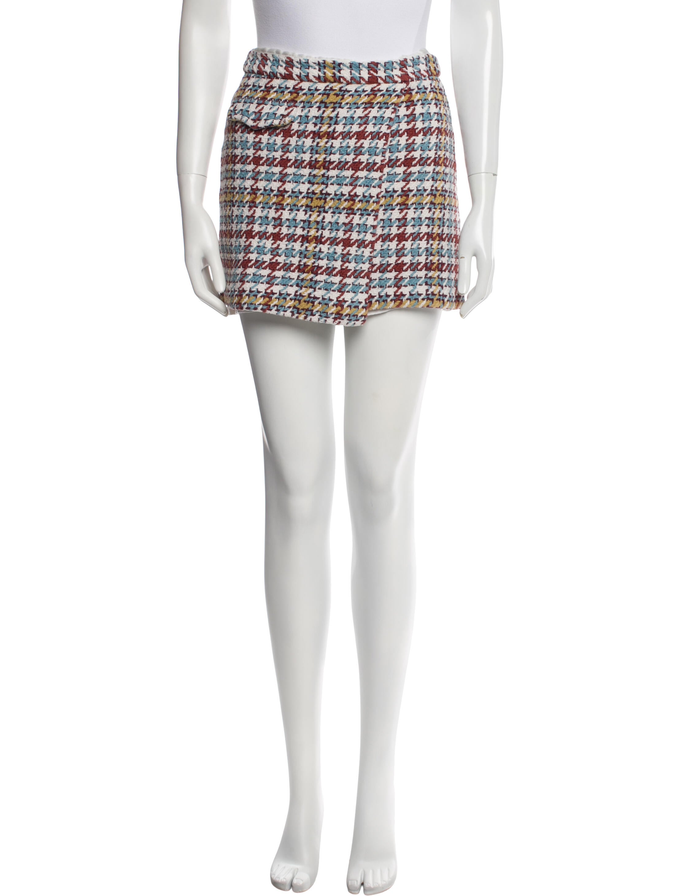 Waverly Grey Tweed Pattern Mini Skirt