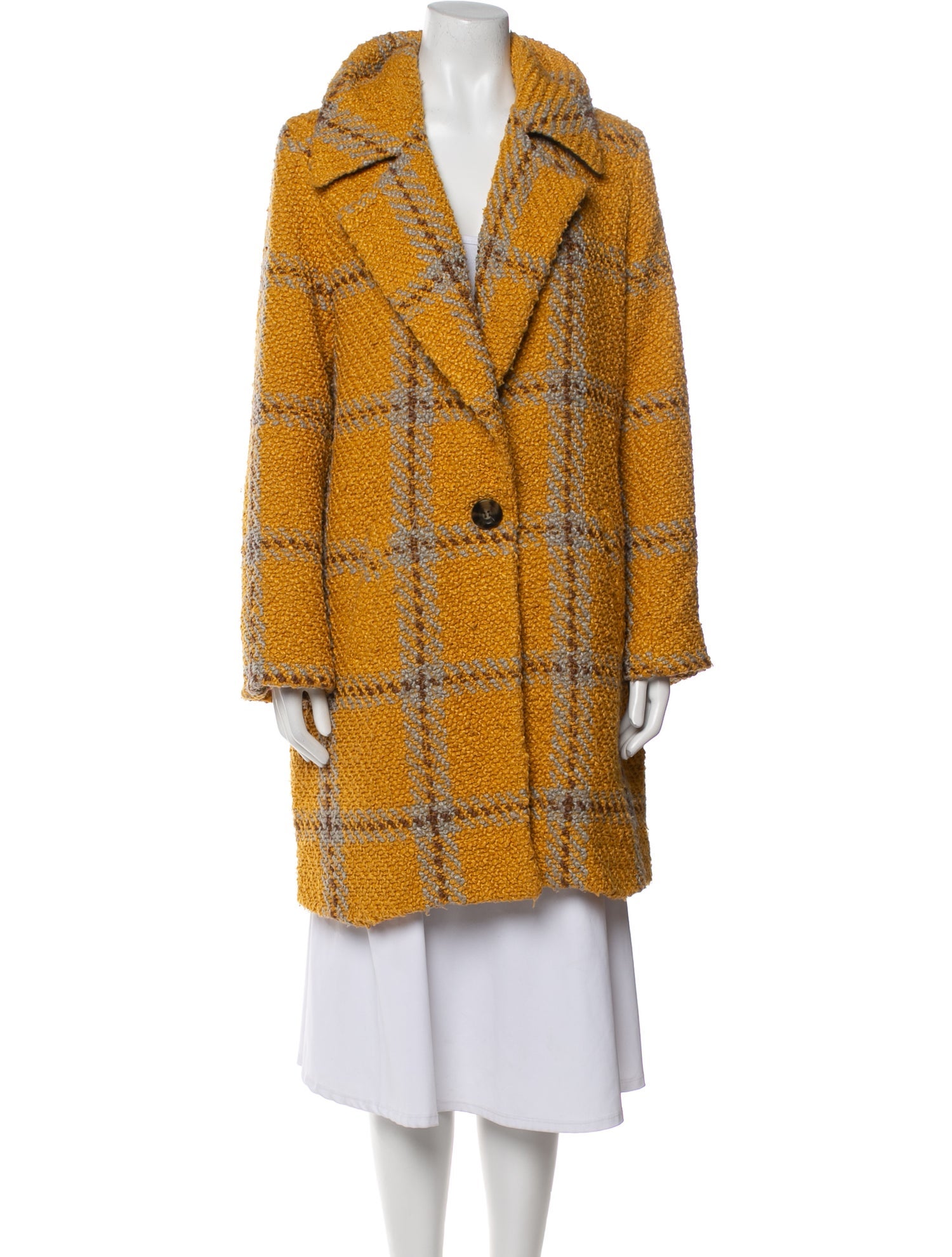 Waverly Grey Tweed Pattern Coat
