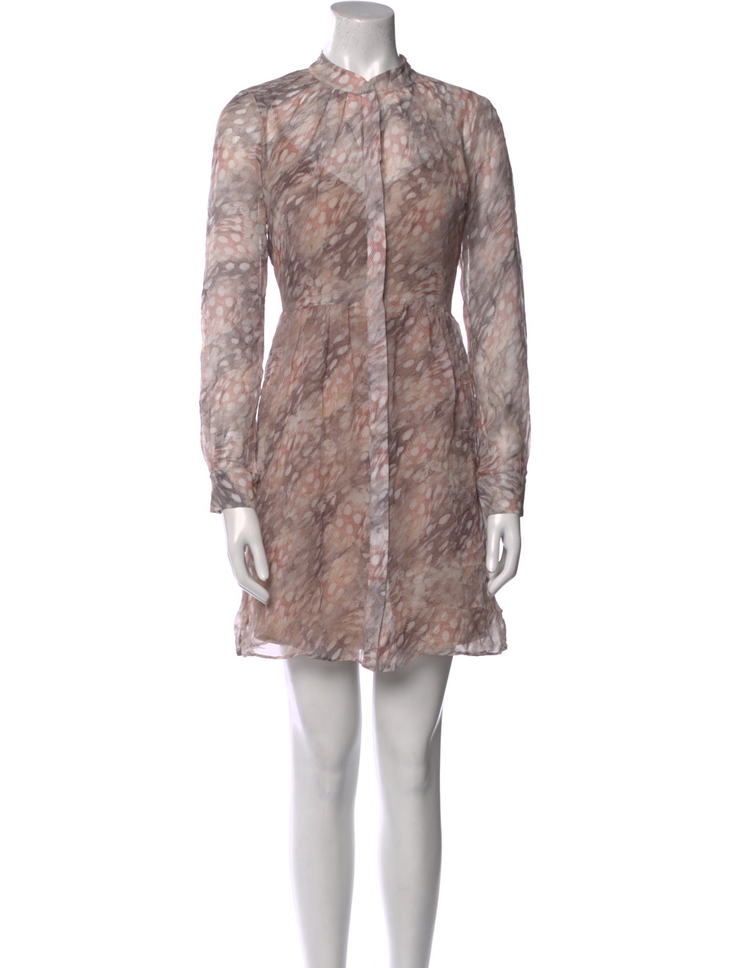 Waverly Grey Silk Mini Dress